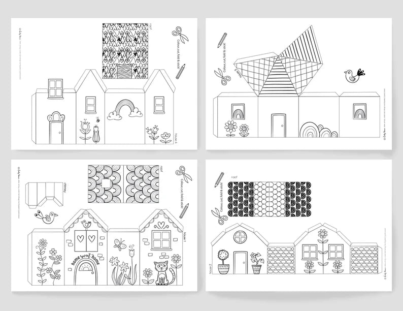 house paper craft/theprintablecraft